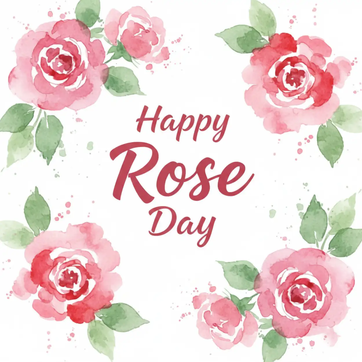 happy rose day rose illustration
