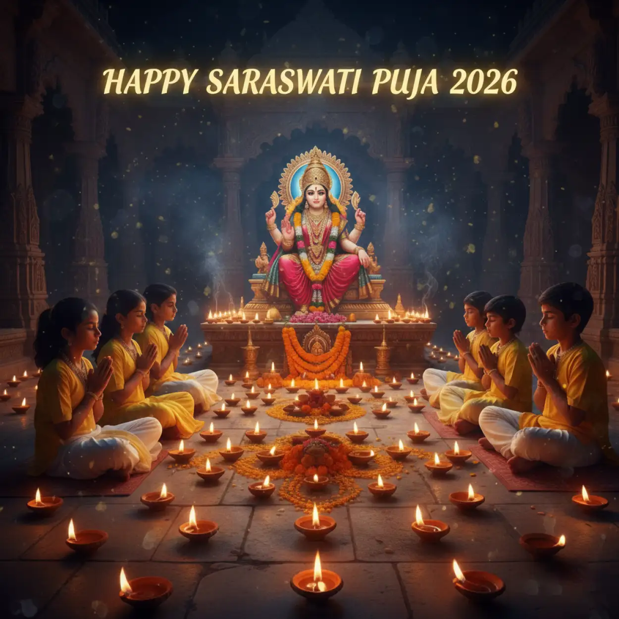 happy saraswati puja 2026 photo download
