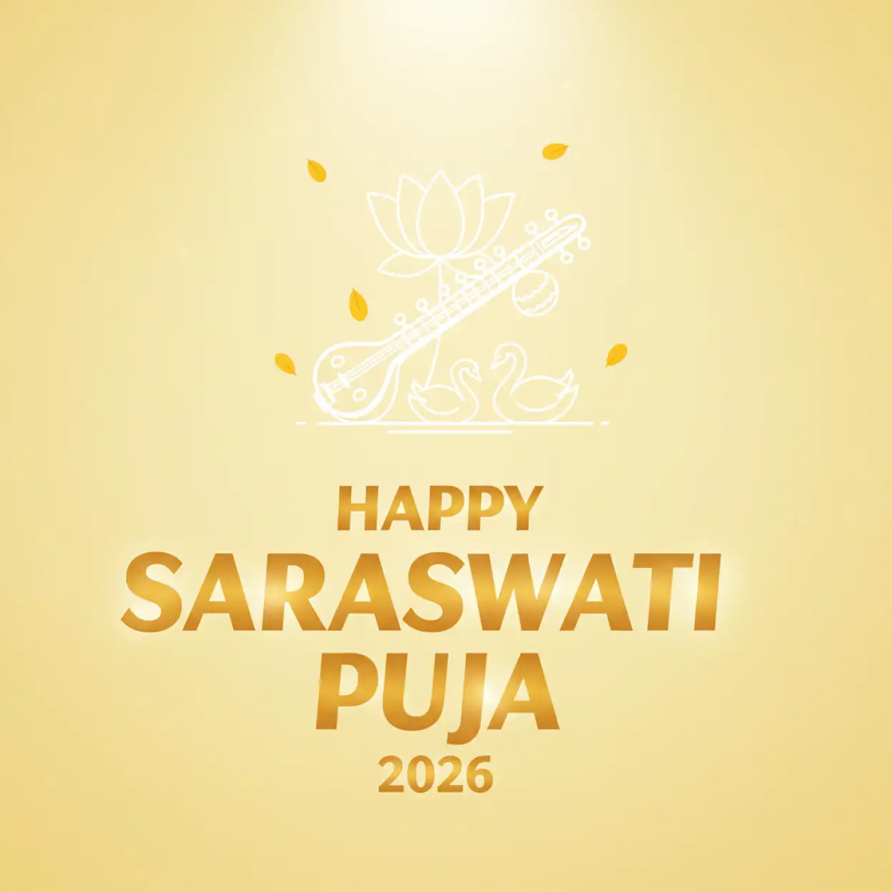 happy saraswati puja 2026 traditional design