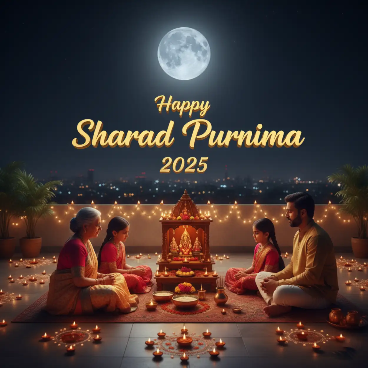 Free Download Happy Sharad Purnima 2025 Facebook Cover Photo - High Quality Happy Sharad Purnima 2025 Background