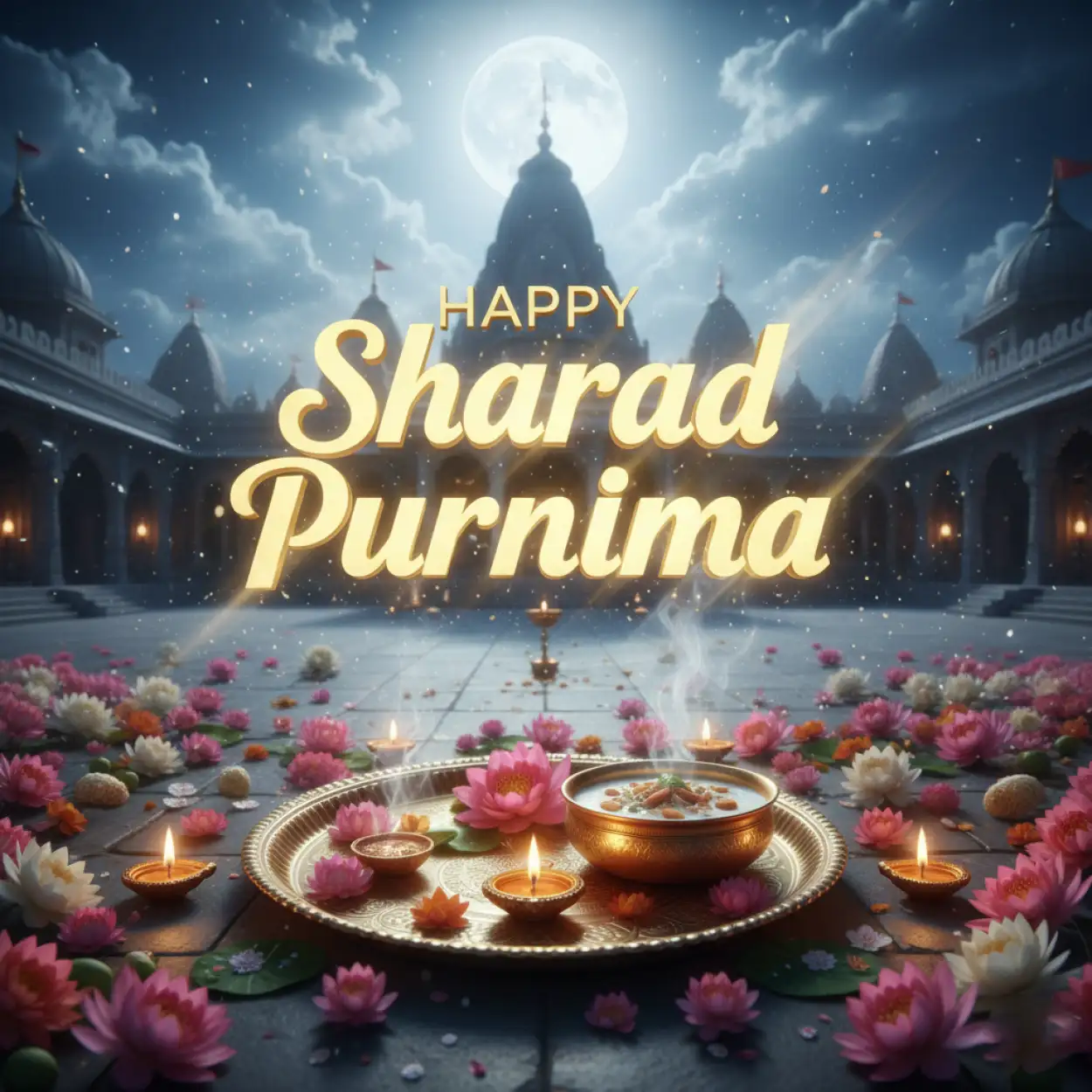 Happy Sharad Purnima Festival Poster Design