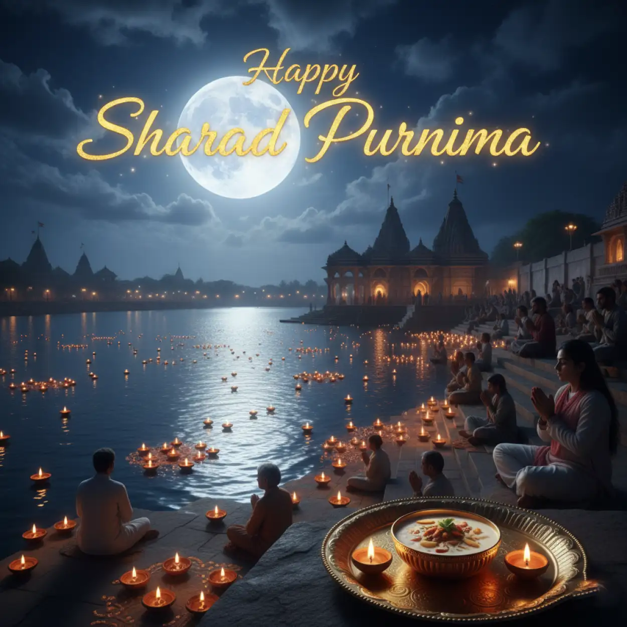 Free Download Happy Sharad Purnima Greetings With Quotes - High Quality Happy Sharad Purnima Background