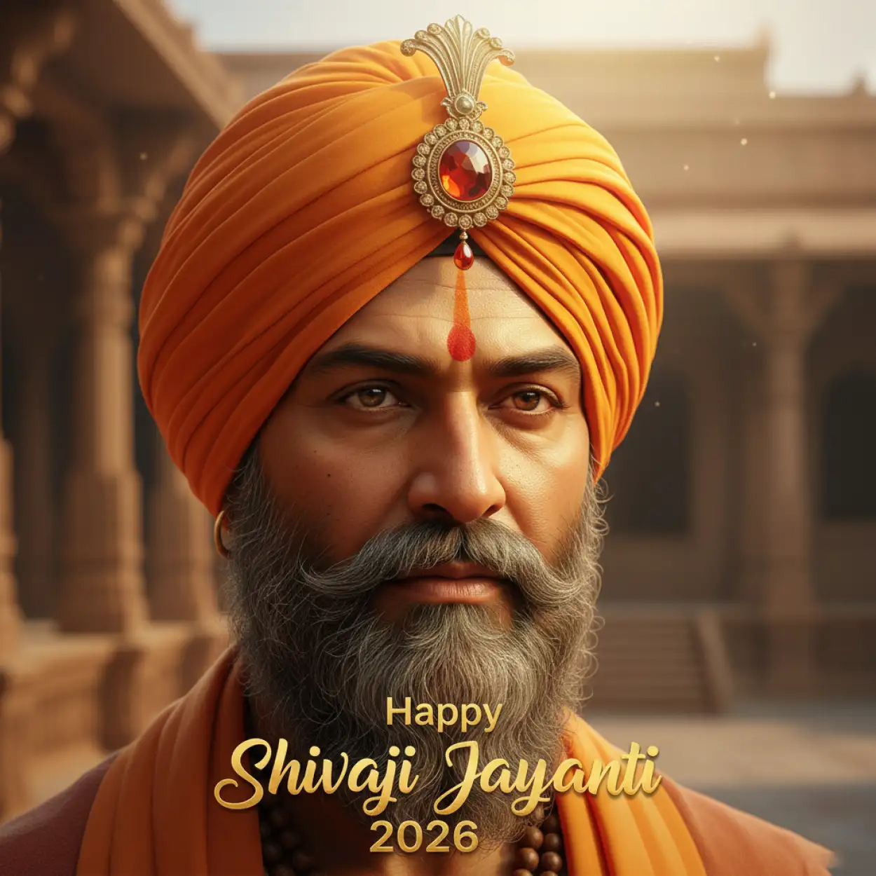 Free Download Happy Shivaji Jayanti 2026 English Wishes - High Quality Happy Shivaji Jayanti 2026 Background