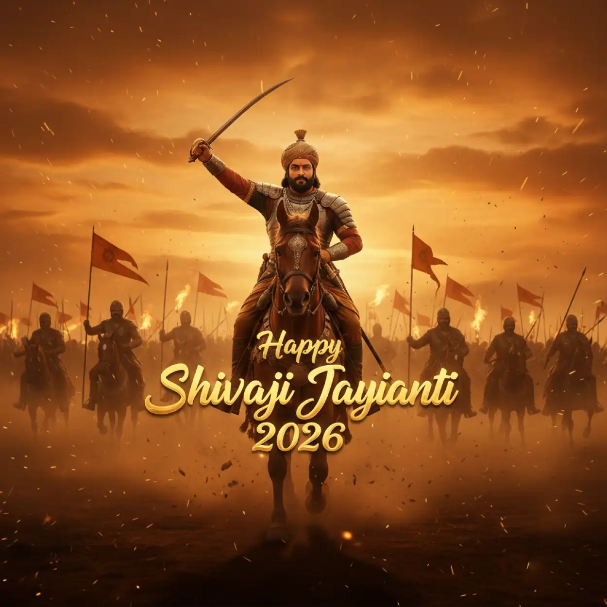 Free Download Happy Shivaji Jayanti 2026 Festival Background Design - High Quality Happy Shivaji Jayanti 2026 Background