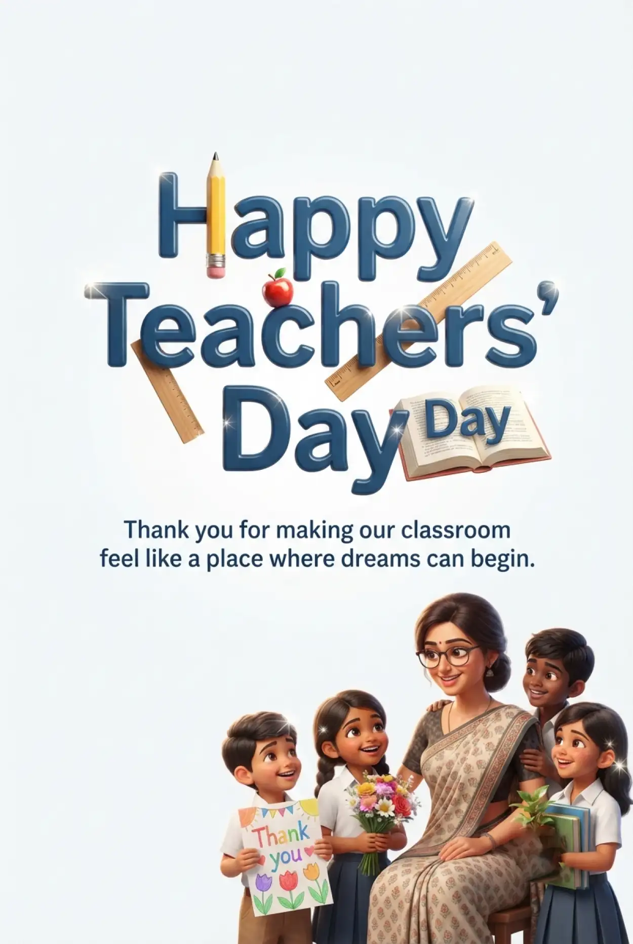 Free Download Happy Teachers Day 2026 Wishes For Class Teacher - High Quality Teachers Day India 2026 Image