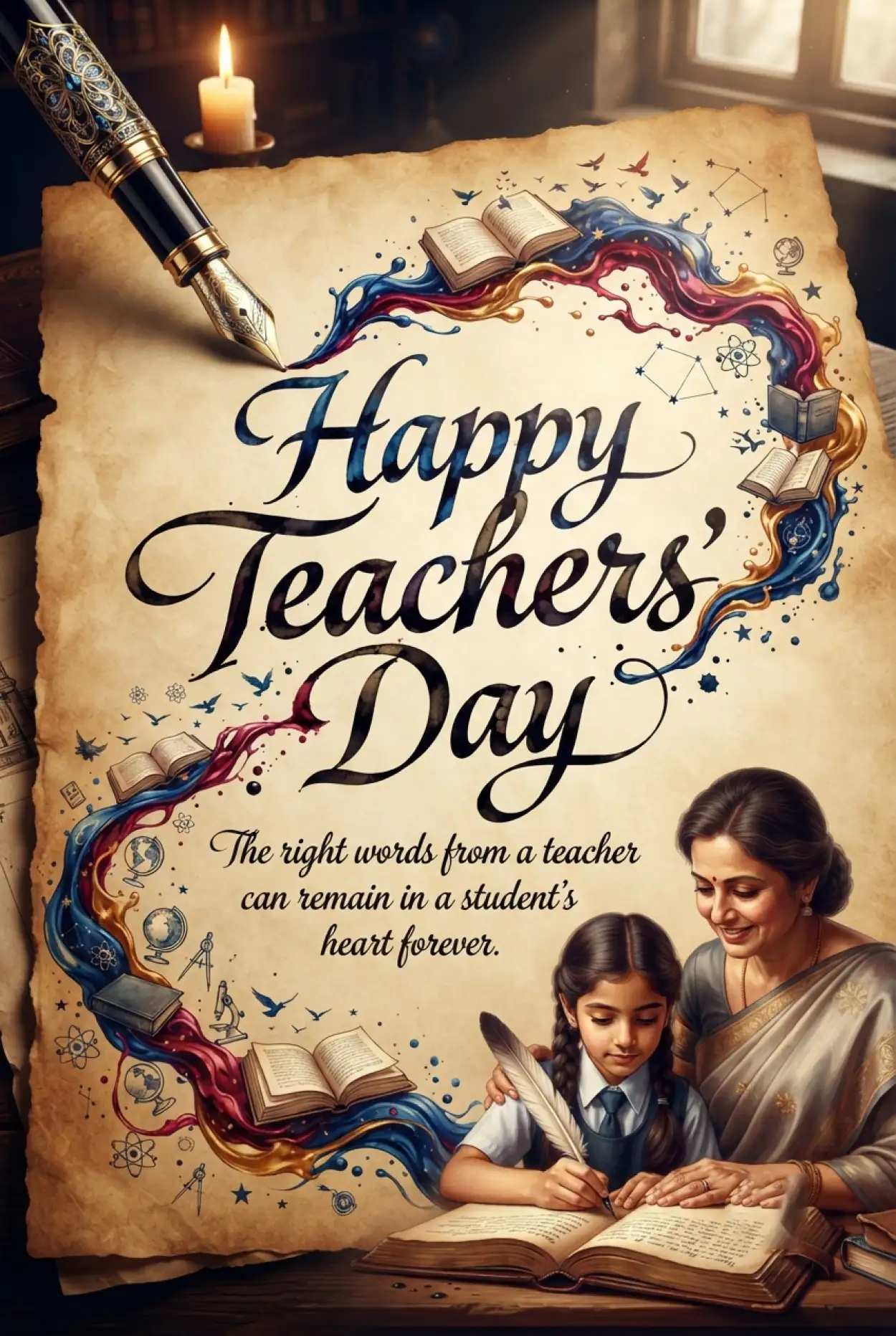 Free Download Happy Teachers Day 2026 Wishes For Favorite Teacher - High Quality Teachers Day India 2026 Image