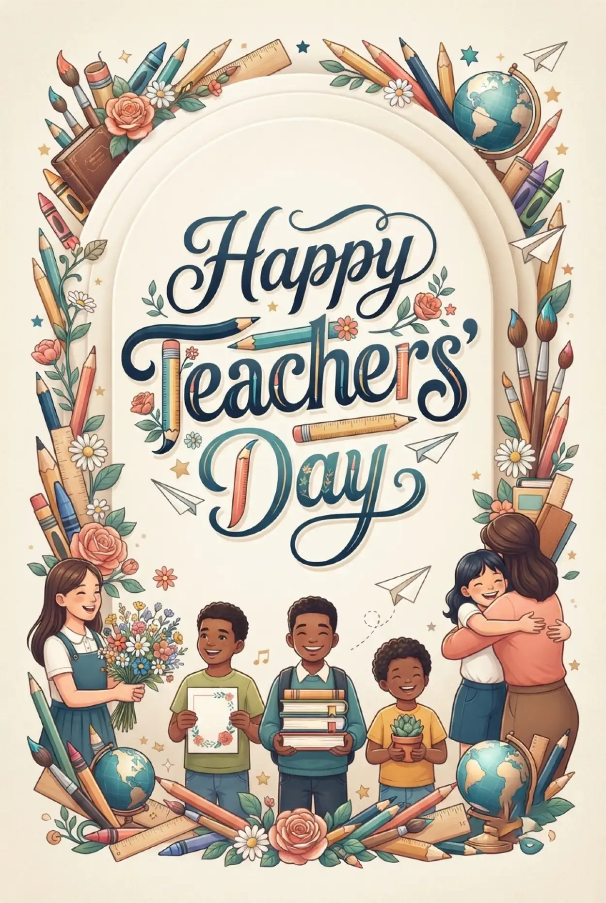 Free Download Happy Teachers Day Cards For Facebook - High Quality Teachers Day Cards Image