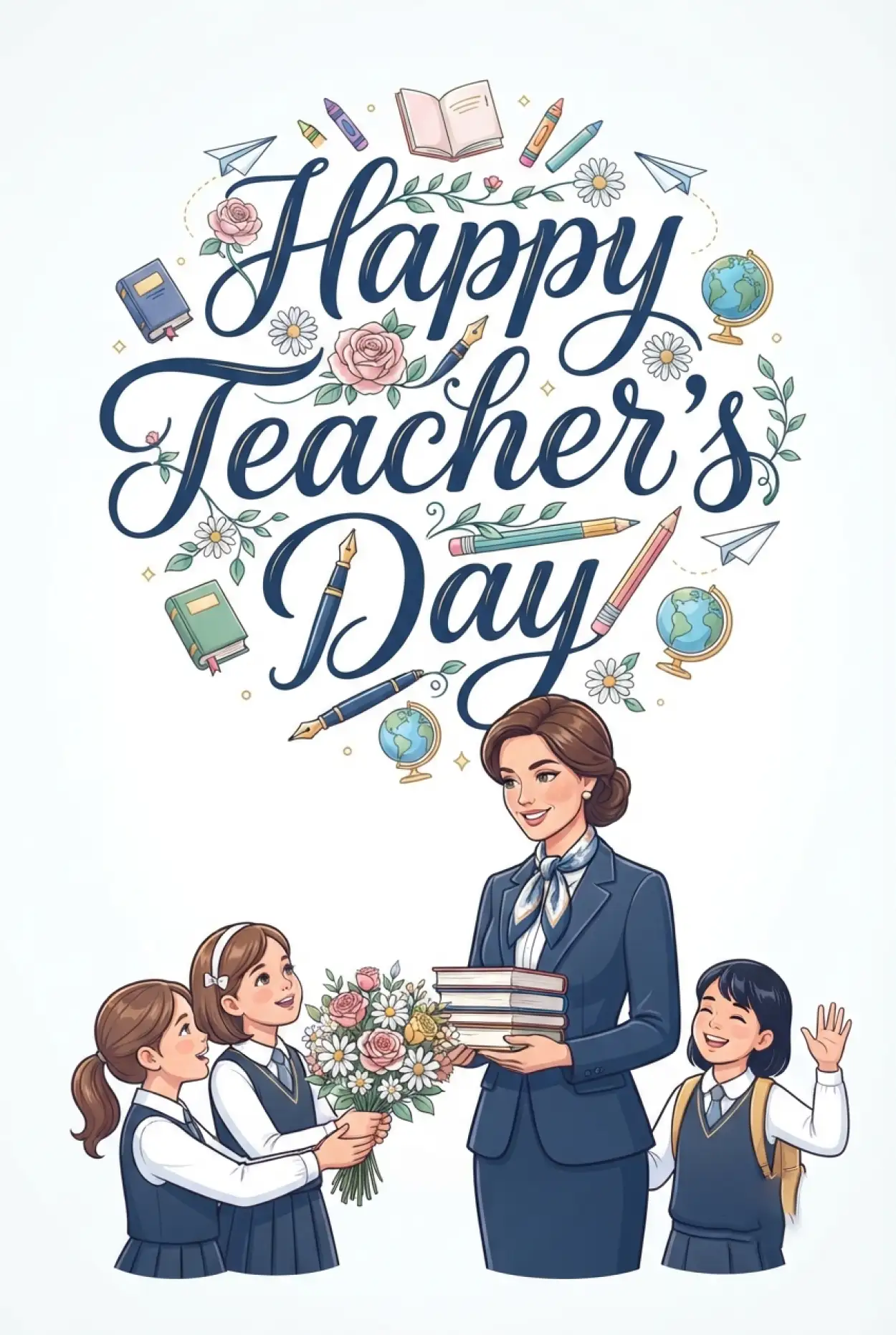 Free Download Happy Teachers Day Cards For Social Media - High Quality Happy Teachers Day Image