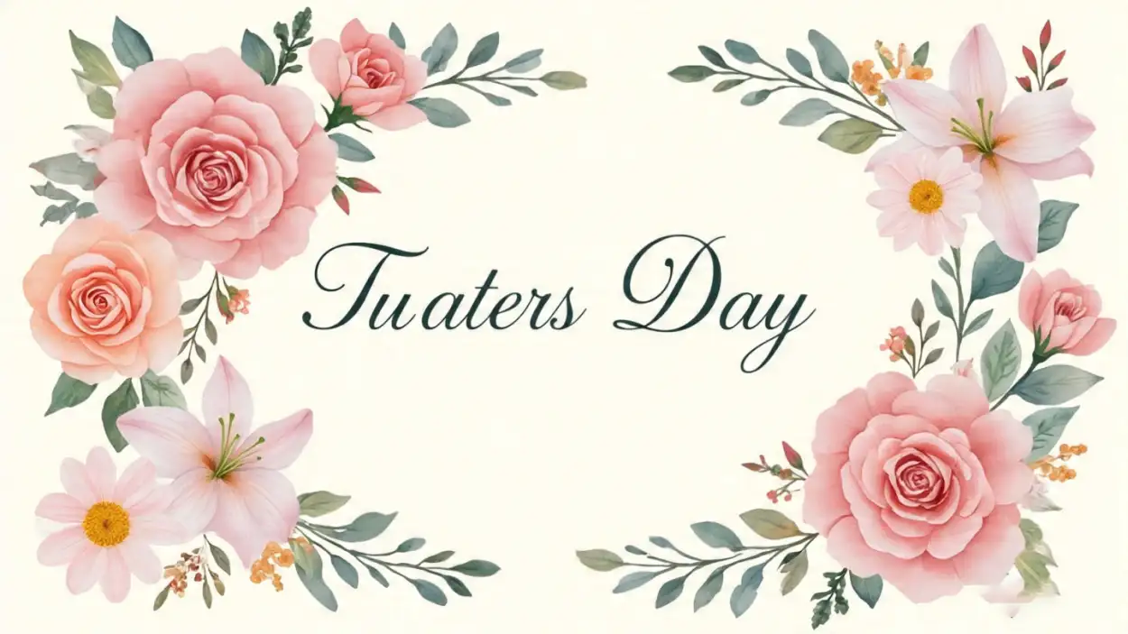 Happy Teachers Day chalkboard art with cute drawings