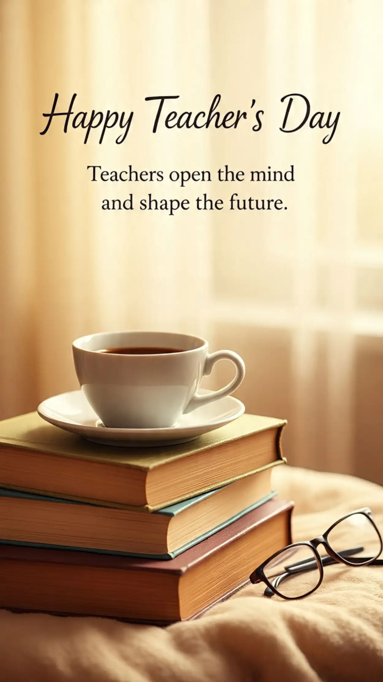 Happy Teachers Day creative design with quotes