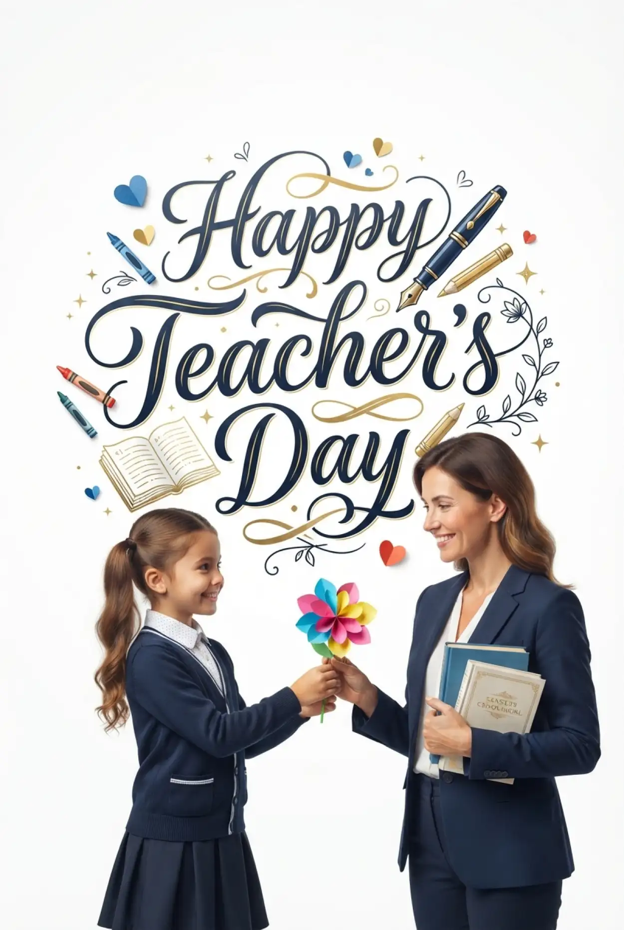 Free Download Happy Teachers Day Creative Greeting Card - High Quality Happy Teachers Day Image