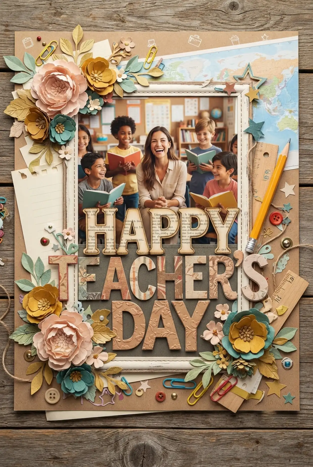 Free Download Happy Teachers Day Greeting Card Images - High Quality Teachers Day Cards Image