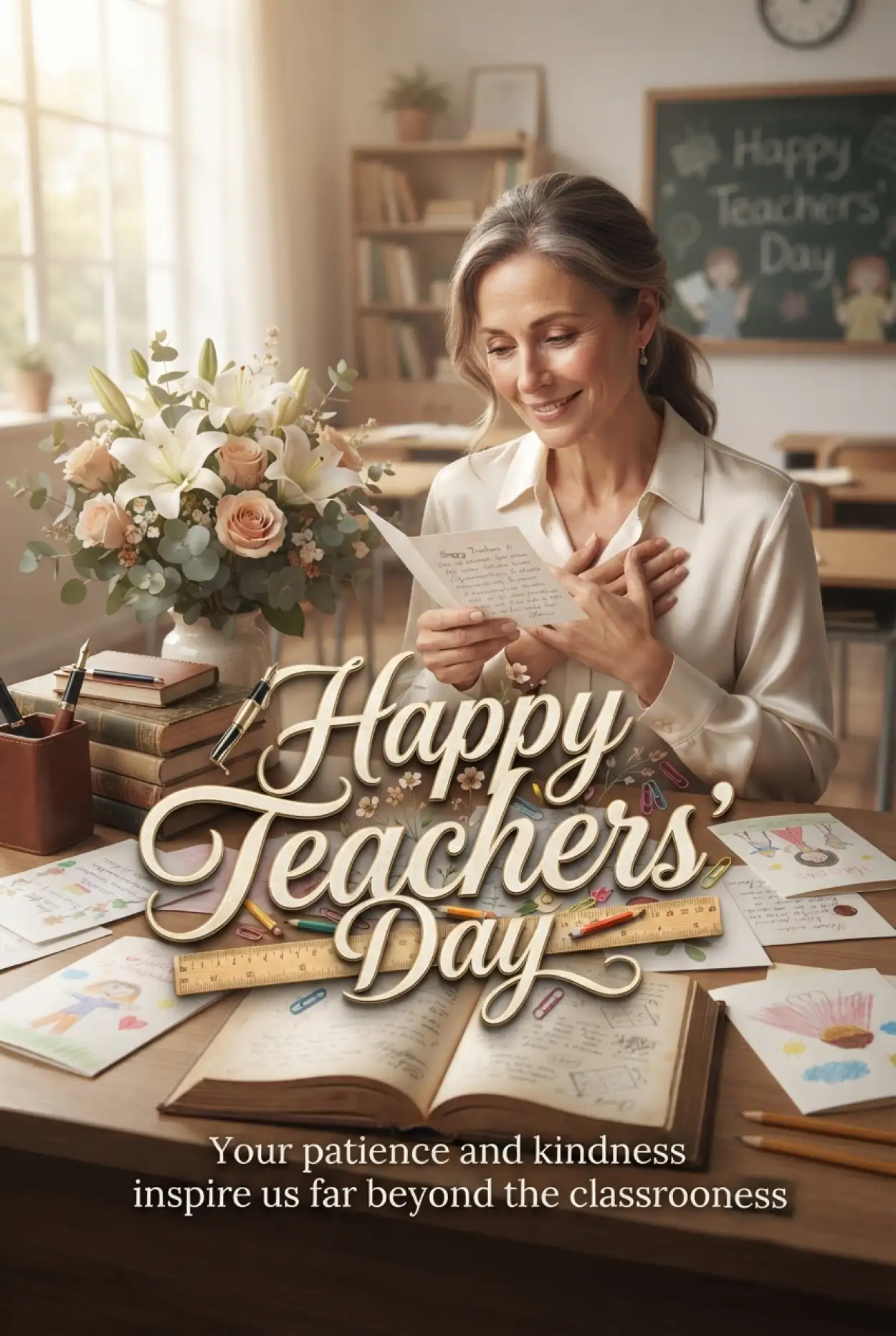 Free Download Happy Teachers Day Greeting Cards For Instagram Post - High Quality Teachers Day Cards Image