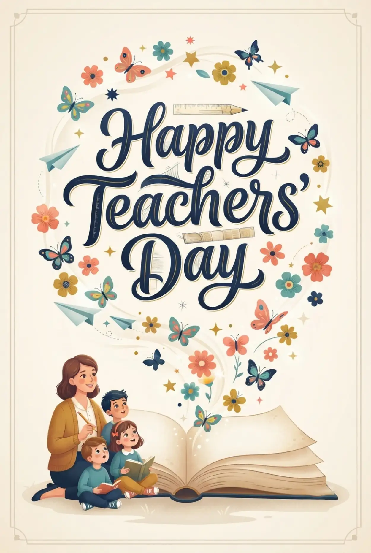 Free Download Happy Teachers Day Greeting Cards - High Quality Teachers Day Cards Image
