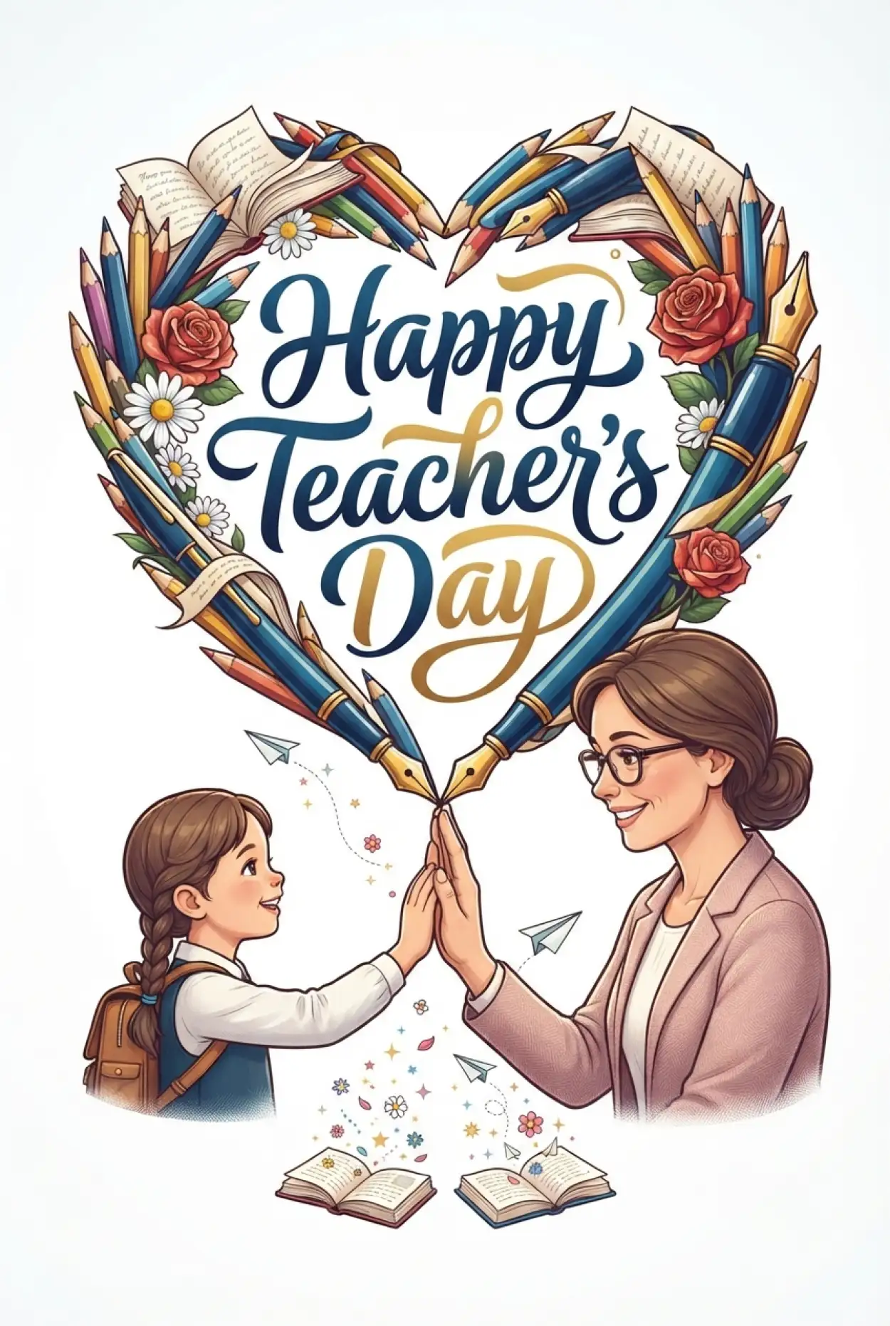 Free Download Happy Teachers Day Greetings For Instagram Post - High Quality Happy Teachers Day Image