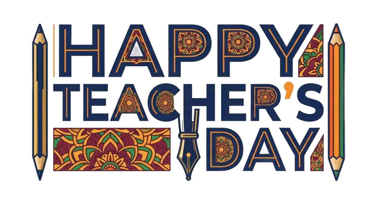 Free Download Happy Teachers Day Lettering Png - High Quality Teachers Day Png Transparent PNG