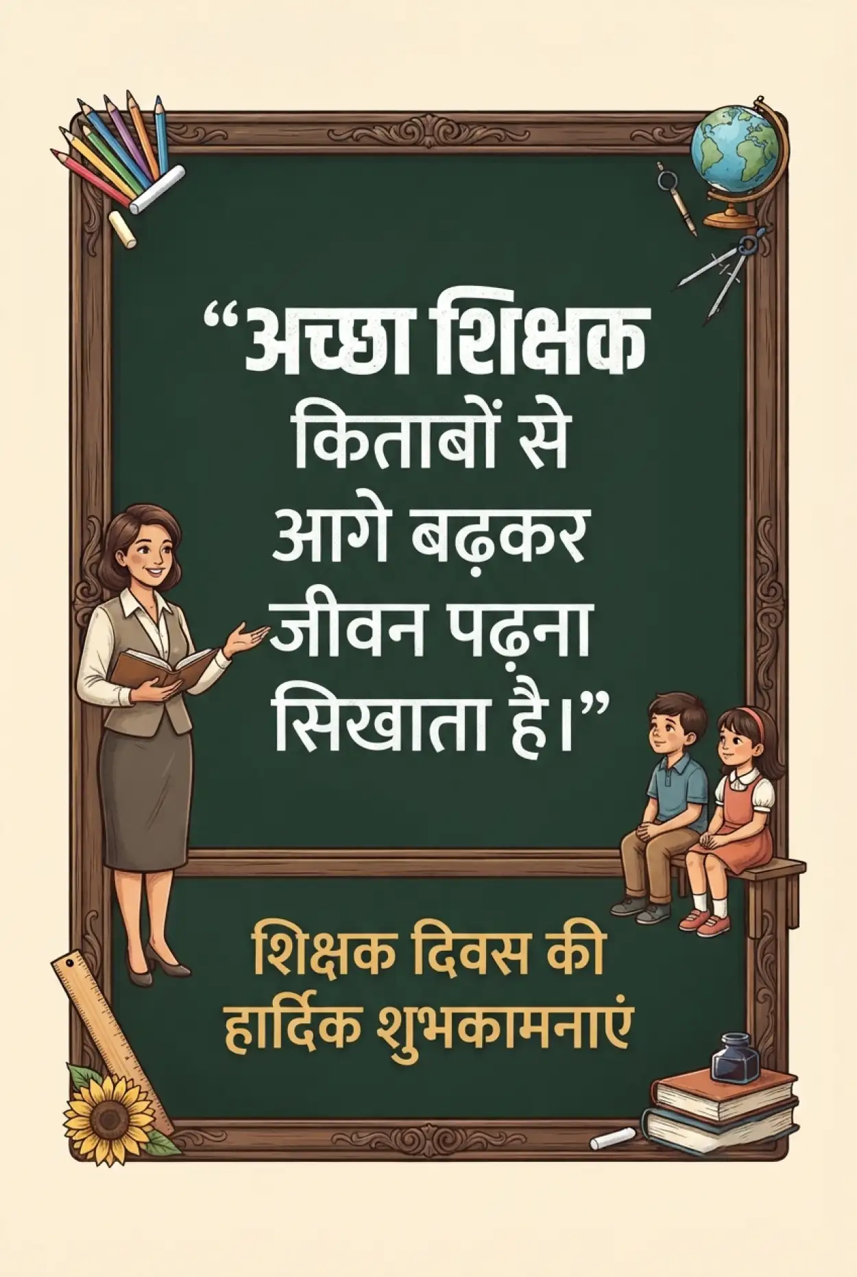 Free Download Happy Teachers Day Message In Hindi - High Quality Teachers Day Wishes In Hindi Image
