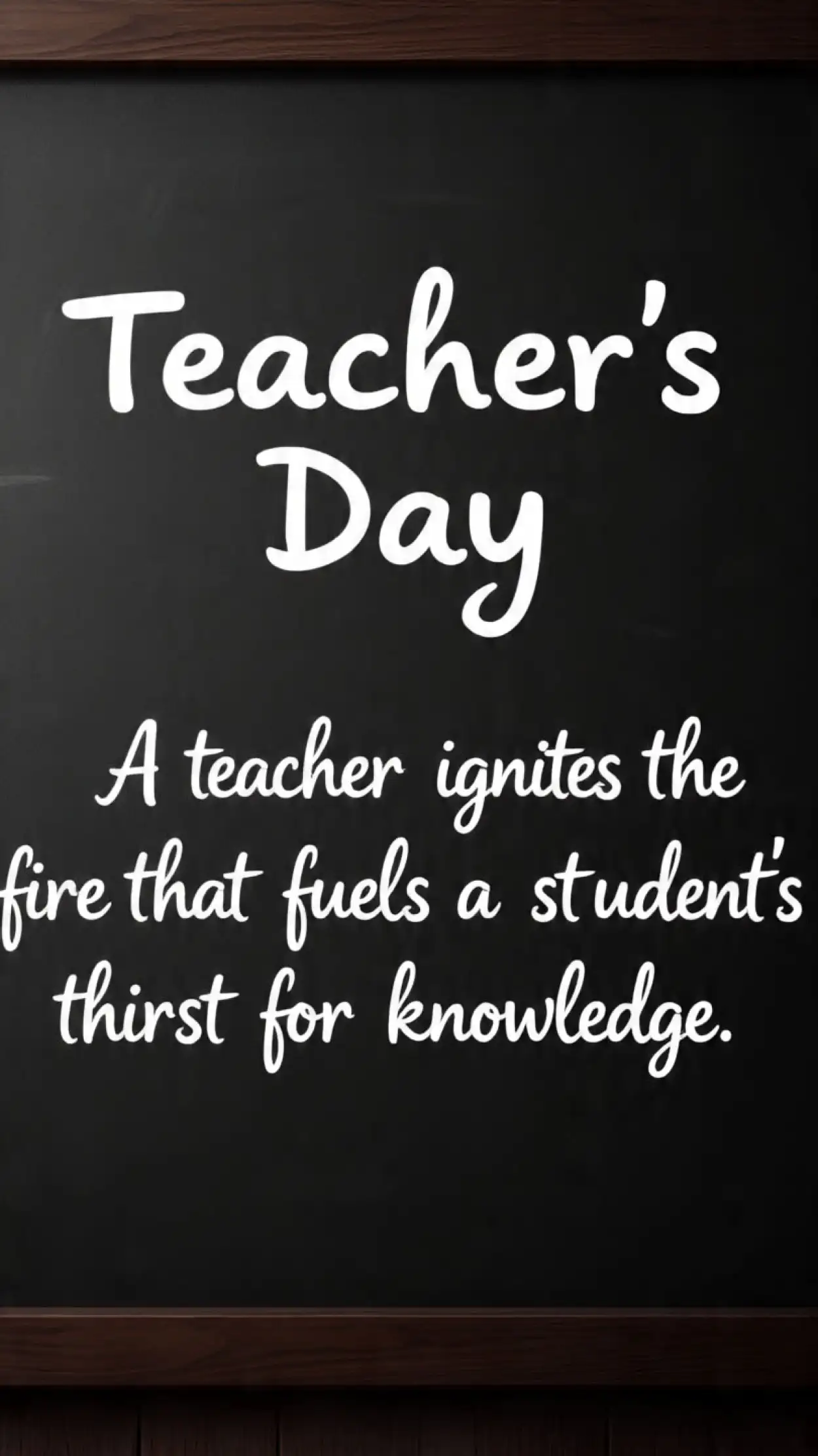 Happy Teachers Day quotes with chalkboard design
