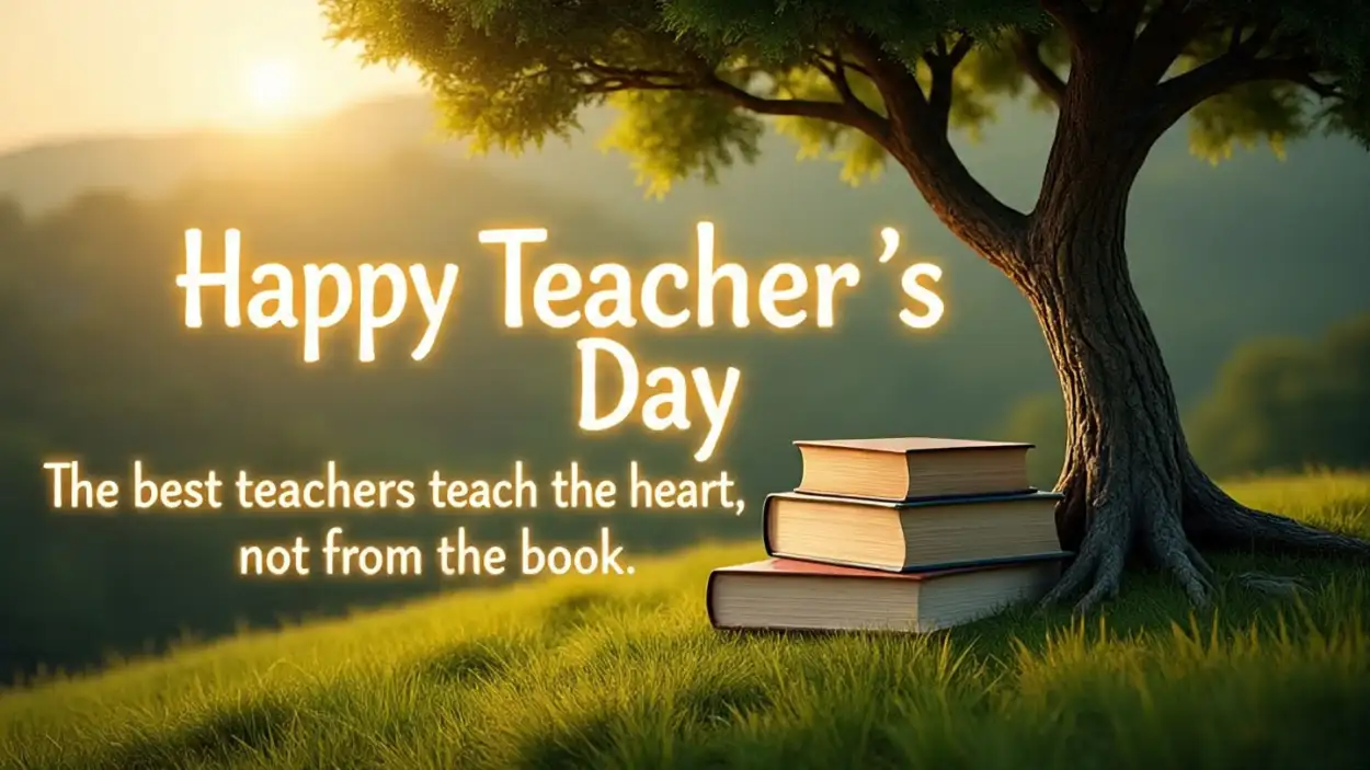 Happy Teachers Day quotes with flowers images