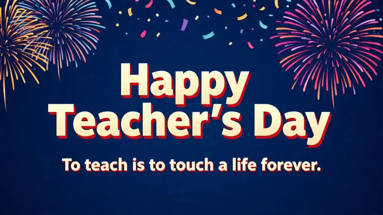 Happy Teachers Day quotes with PNG background