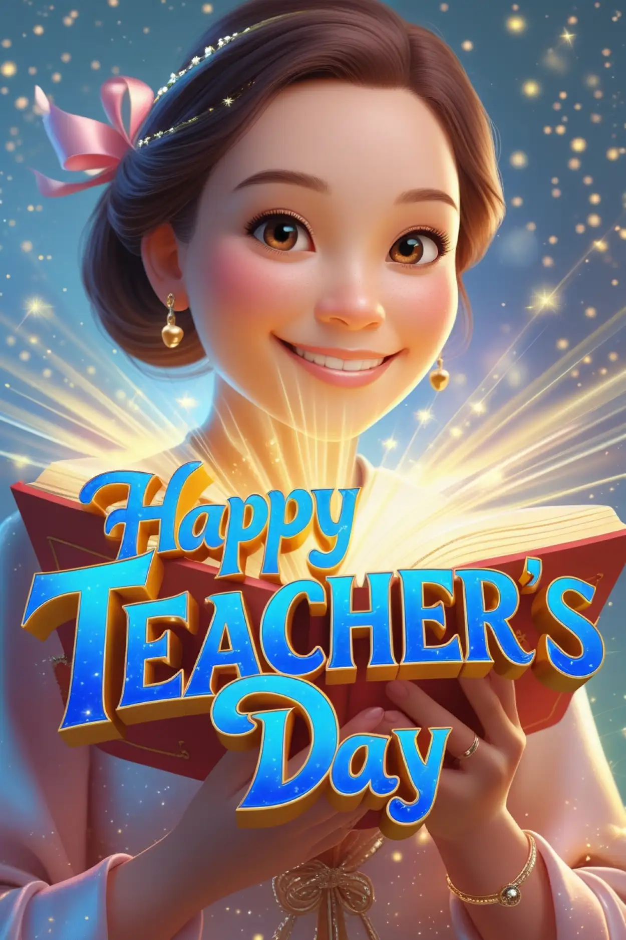 happy teachers day thank you card for school project