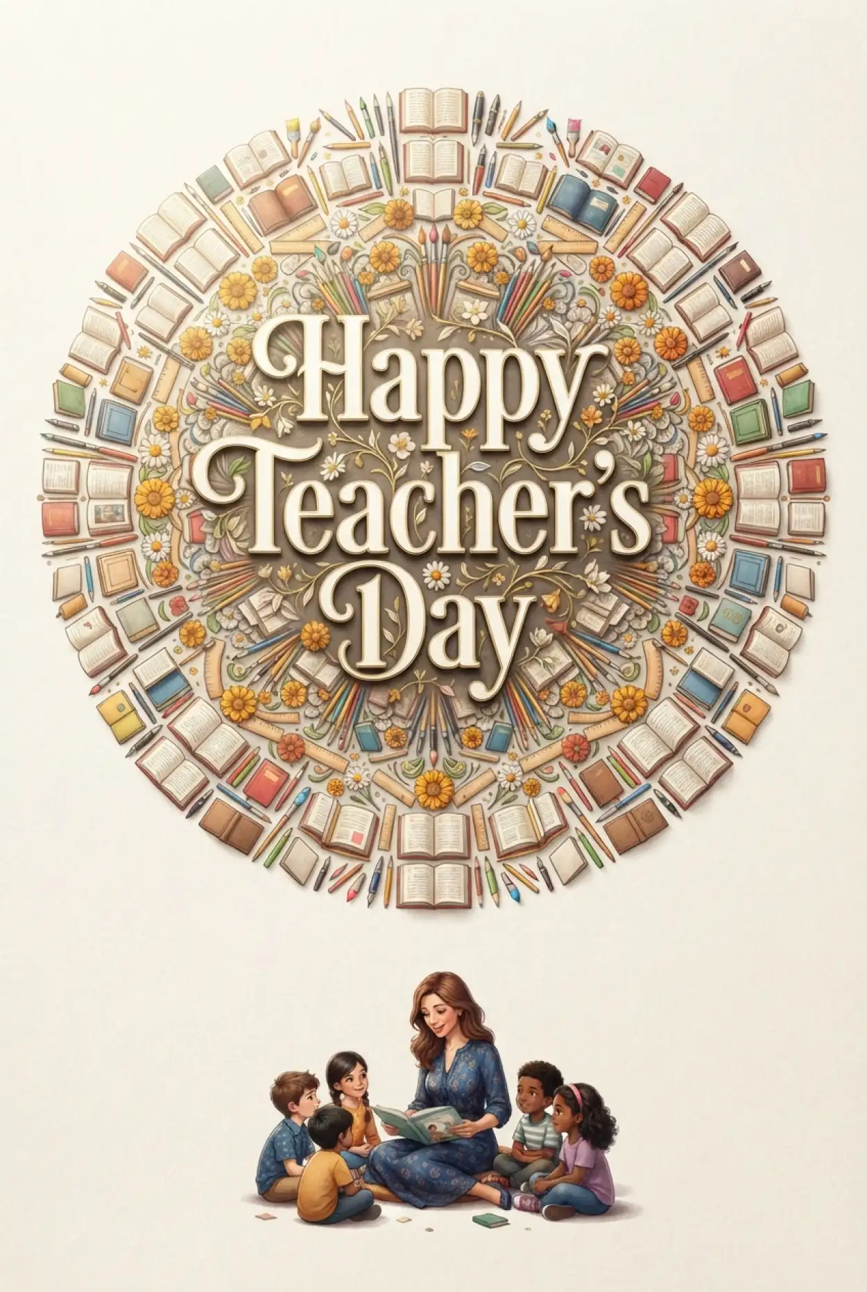 Free Download Happy Teachers Day Thank You Card - High Quality Teachers Day Cards Image