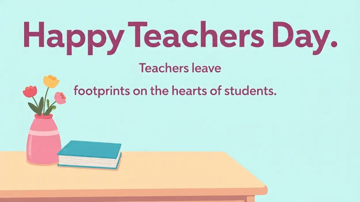 Happy Teachers Day WhatsApp greeting message with image