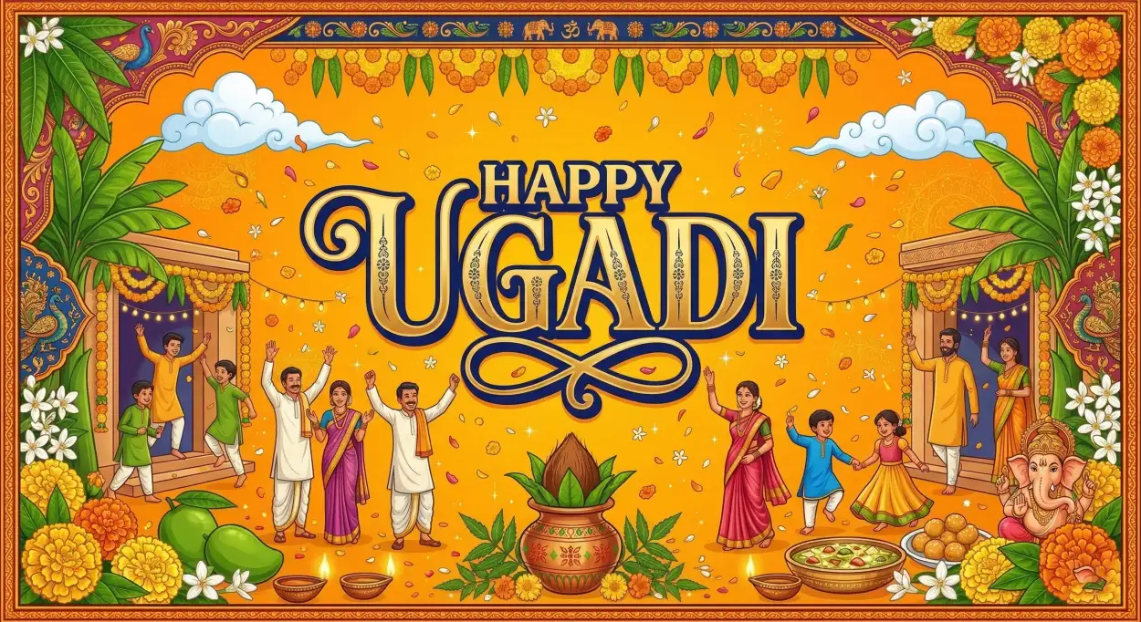 Free Download Happy Ugadi Wishes In English - High Quality Happy Ugadi Image