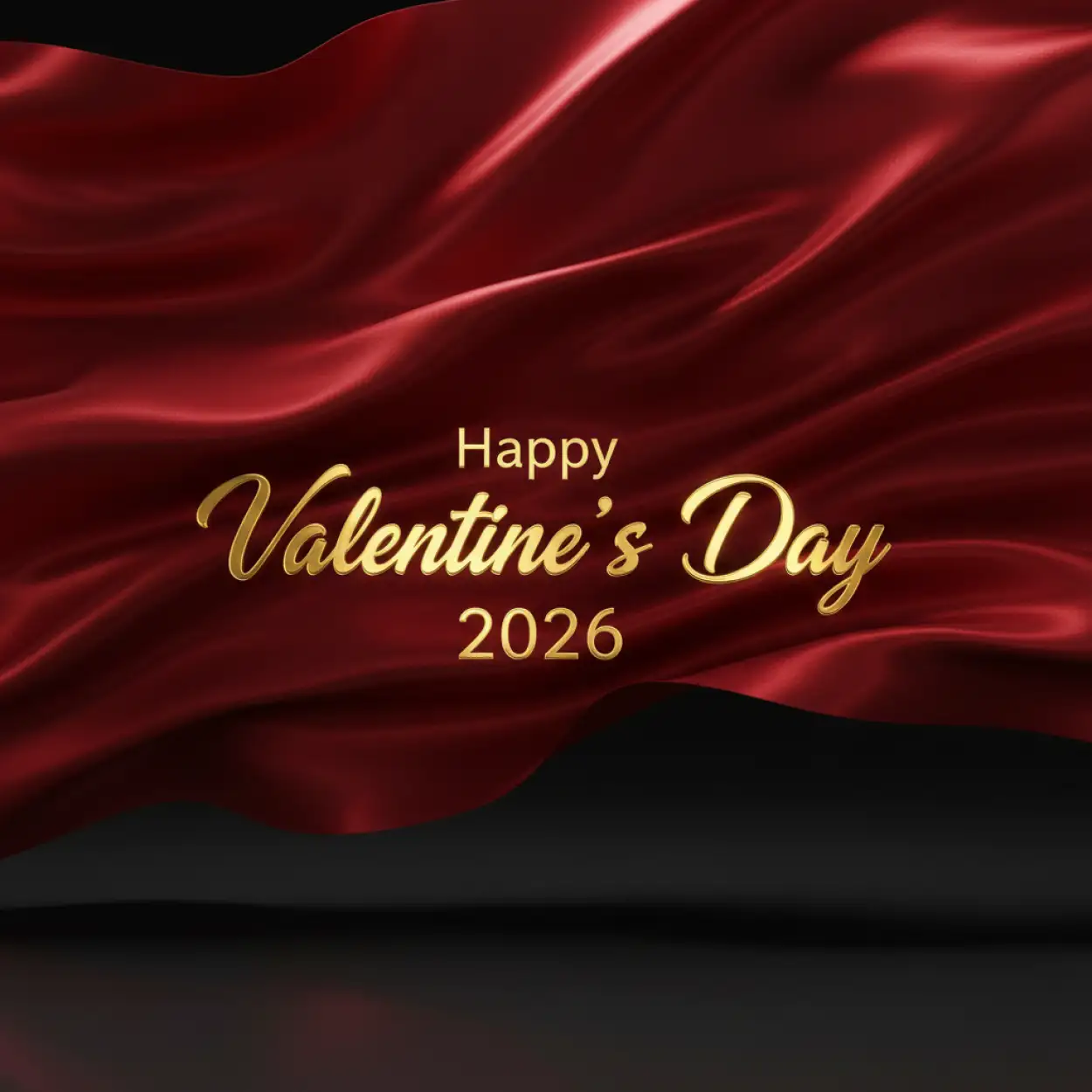 happy valentines day 2026 bold romantic banner