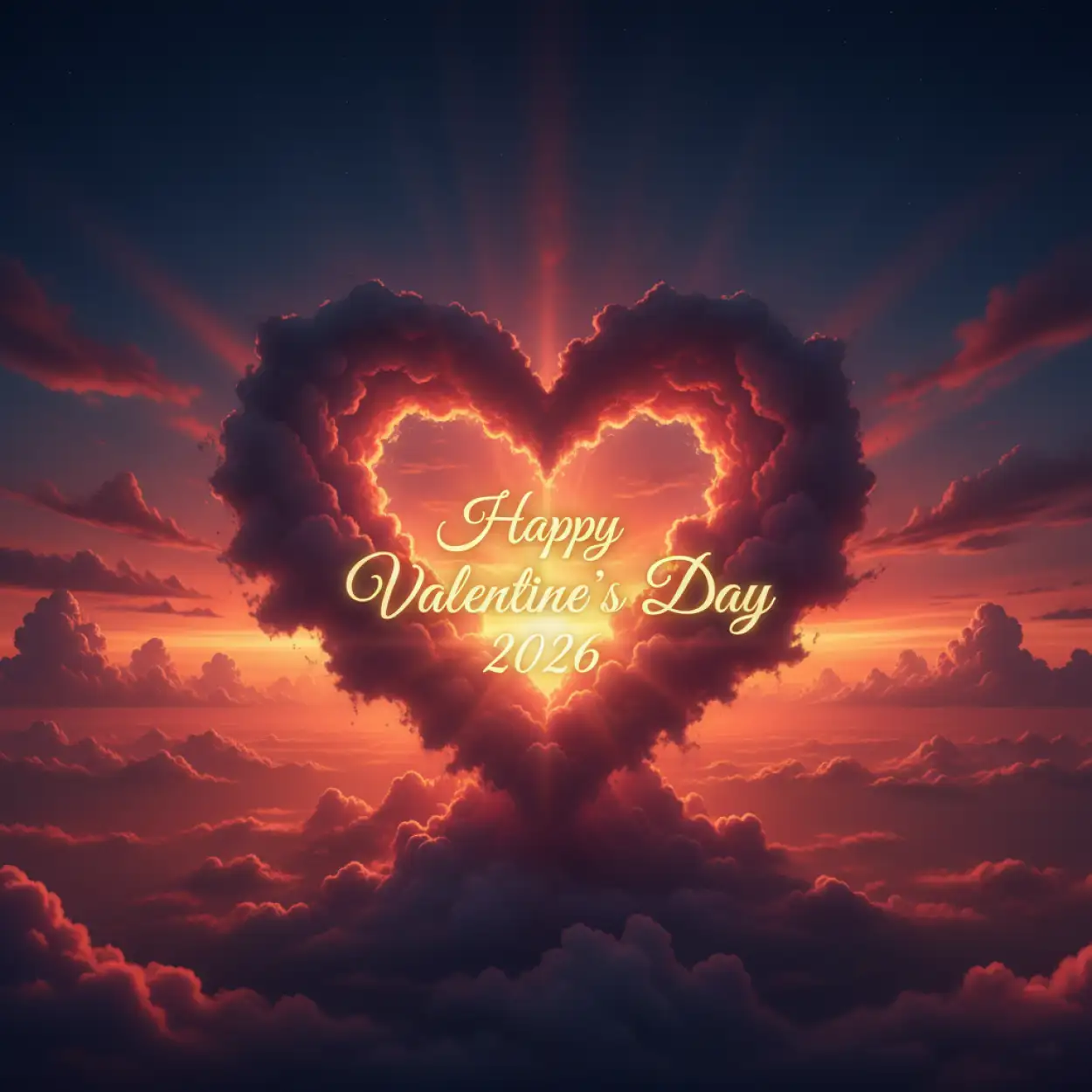 happy valentines day 2026 greeting card png