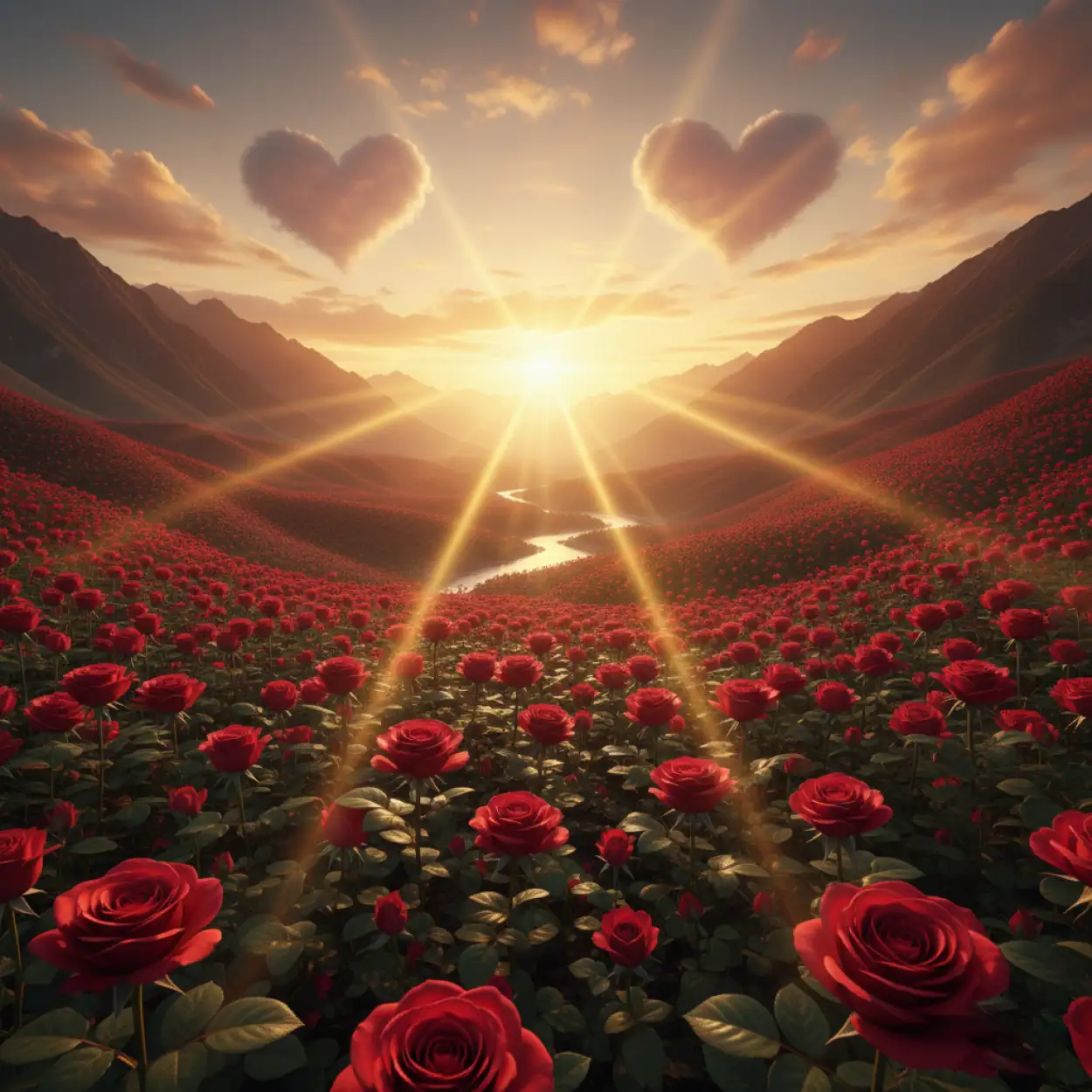 happy valentines day background with copy space