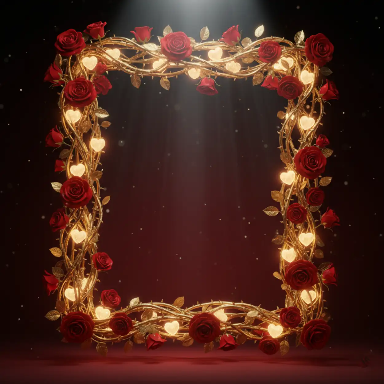 happy valentines day background with elegant frame