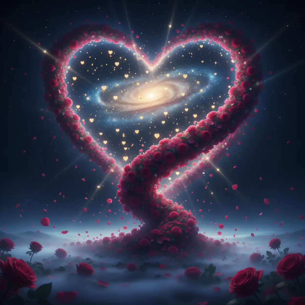 happy valentines day background with glowing text space