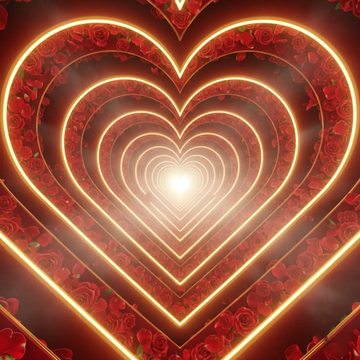 happy valentines day background with red hearts