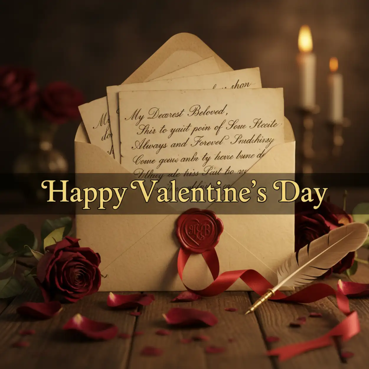 Free Download Happy Valentines Day Romantic Calligraphy Text Images Hd 2 - High Quality Happy Valentines Day Background