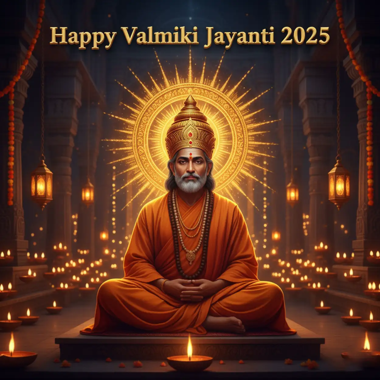 Free Download Happy Valmiki Jayanti Banner Design 2025 - High Quality Happy Valmiki Jayanti 2025 Background