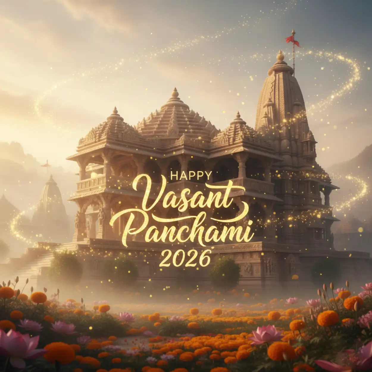 happy vasant panchami 2026 4k hd wallpaper