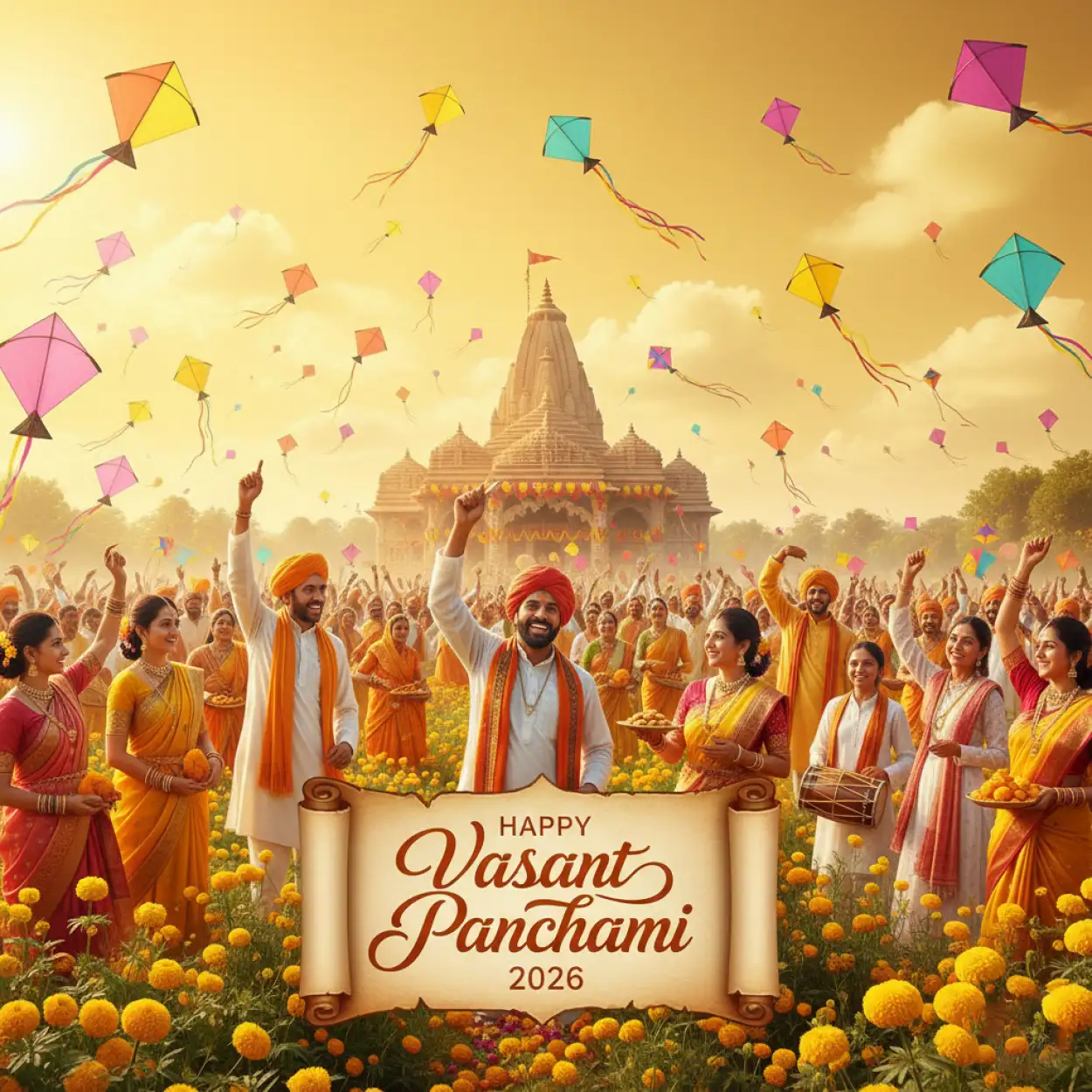 happy vasant panchami 2026 poster