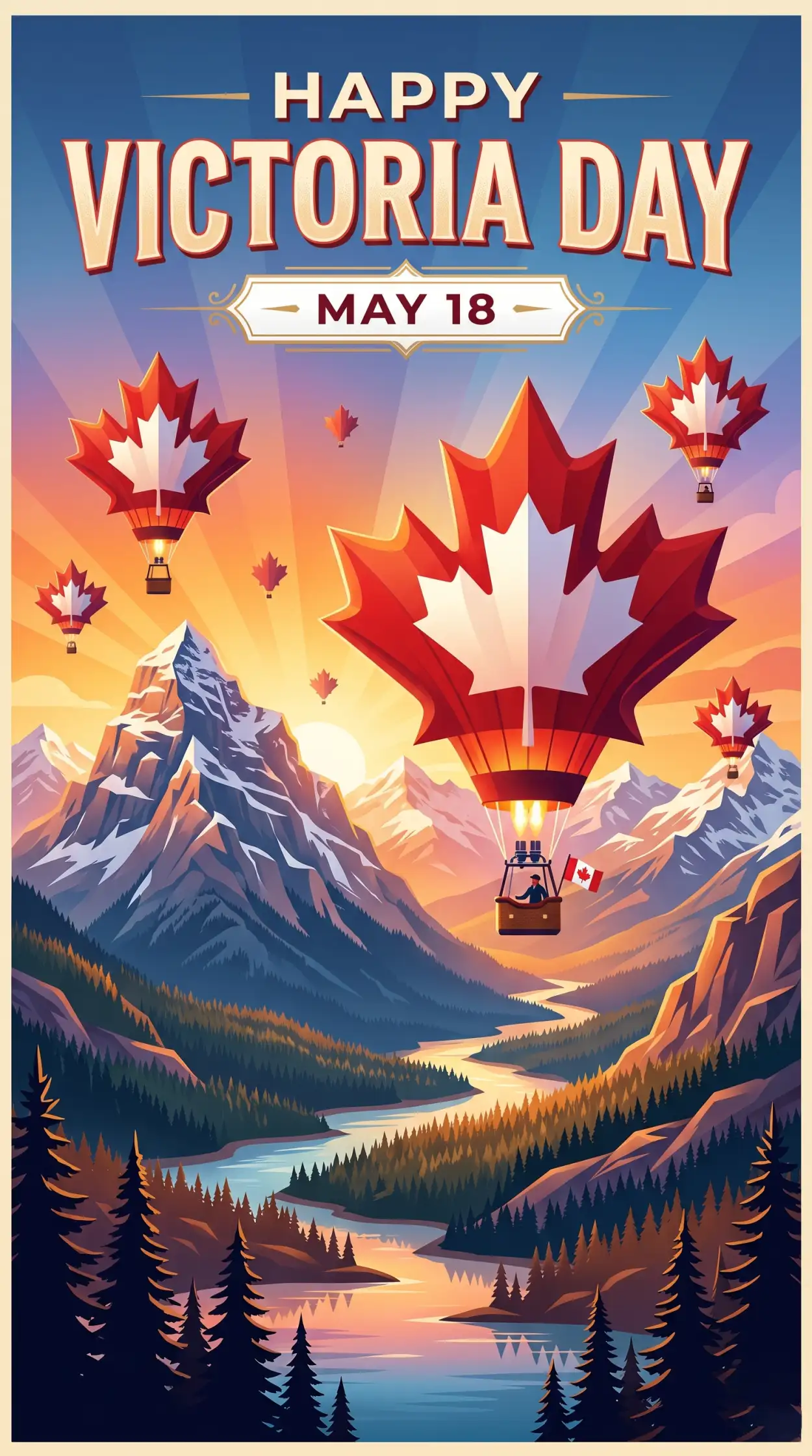 Free Download Happy Victoria Day 2026 Canada Patriotic Flyer - High Quality Happy Victoria Day 2026 Image