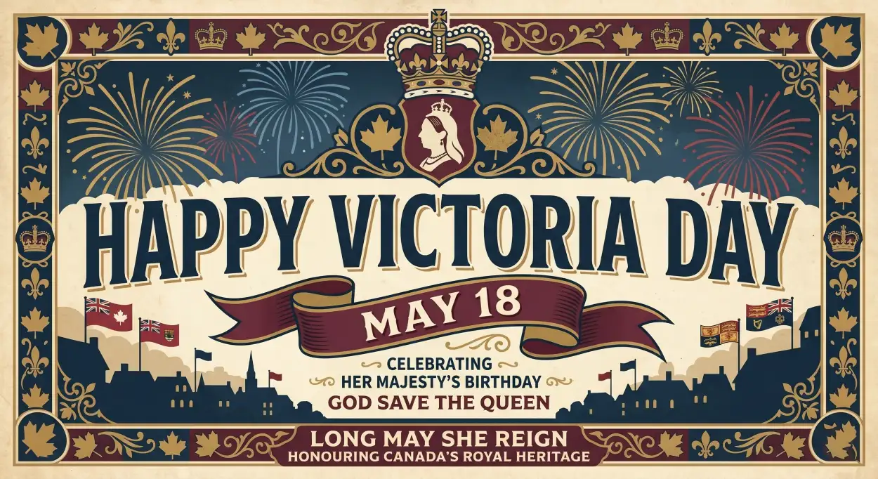Free Download Happy Victoria Day 2026 Party Flyer Design - High Quality Happy Victoria Day 2026 Image