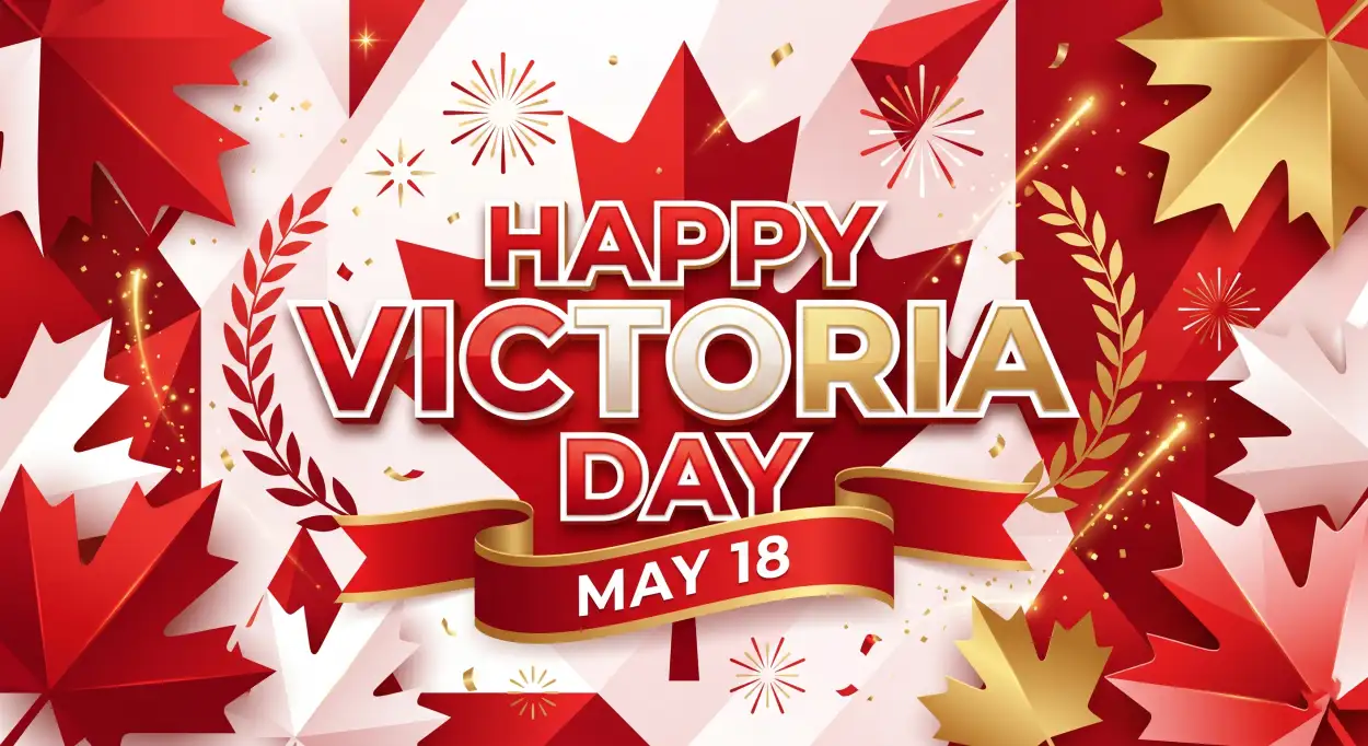 Free Download Happy Victoria Day 2026 Red White Background - High Quality Happy Victoria Day 2026 Background Image