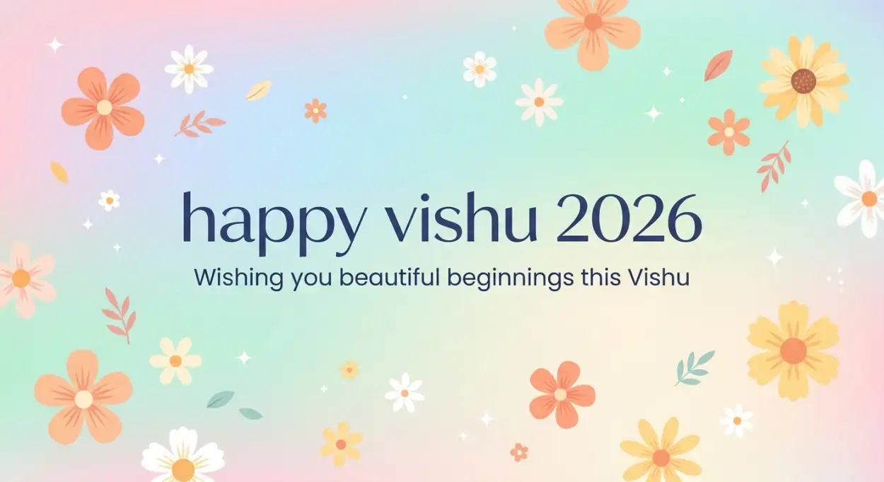 Free Download Happy Vishu 2026 Wishes Banner For Website - High Quality Happy Vishu 2026 Wishes Image