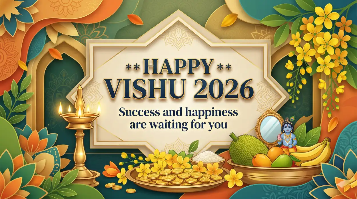 Free Download Happy Vishu 2026 Wishes Family Greeting Quotes - High Quality Happy Vishu 2026 Wishes Image
