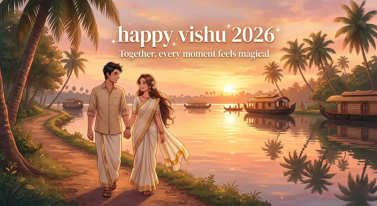 Free Download Happy Vishu 2026 Wishes For Husband And Wife - High Quality Happy Vishu 2026 Wishes Image
