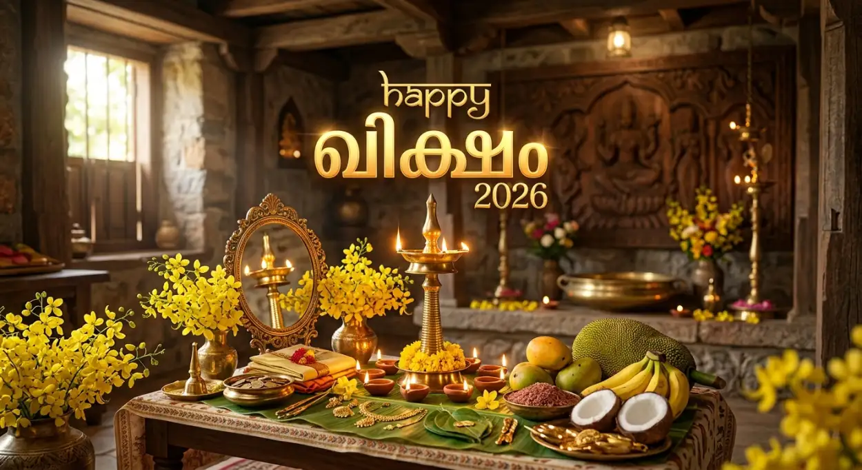 Free Download Happy Vishu 2026 Wishes Malayalam Images Download - High Quality Happy Vishu 2026 Wishes Image