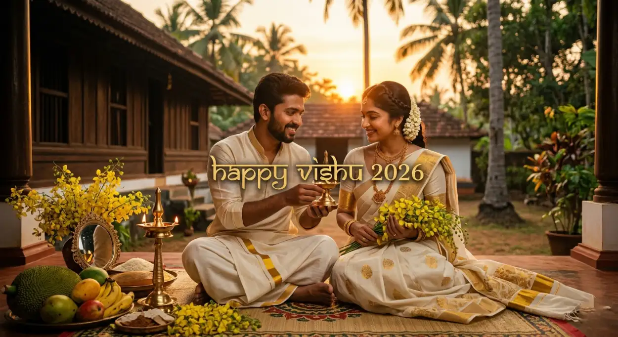 Free Download Happy Vishu 2026 Wishes Malayalam Sms Short Text For Sharing - High Quality Happy Vishu 2026 Wishes Image