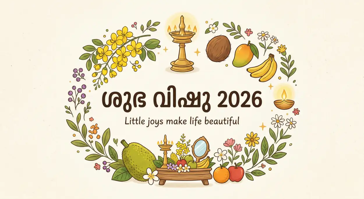 Free Download Happy Vishu 2026 Wishes Messages In Malayalam Language - High Quality Happy Vishu 2026 Wishes Image