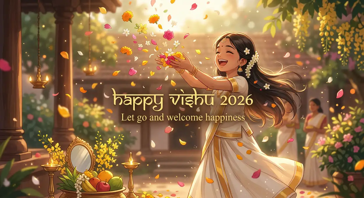 Free Download Happy Vishu 2026 Wishes Short Messages For Whatsapp - High Quality Happy Vishu 2026 Wishes Image