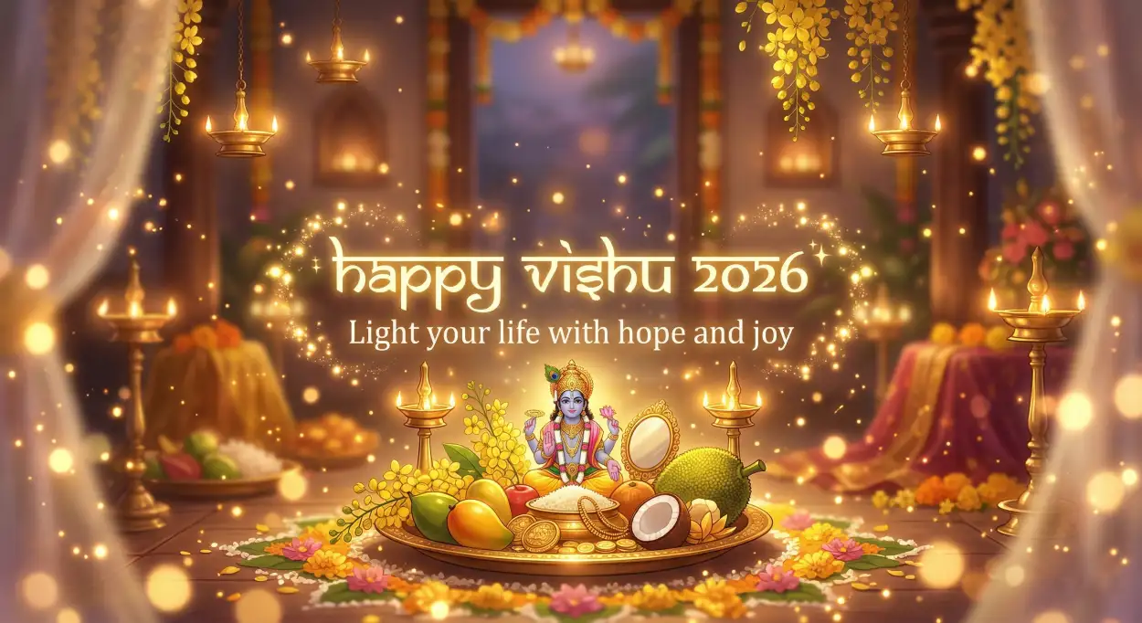 Free Download Happy Vishu 2026 Wishes Whatsapp Dp Images - High Quality Happy Vishu 2026 Wishes Image