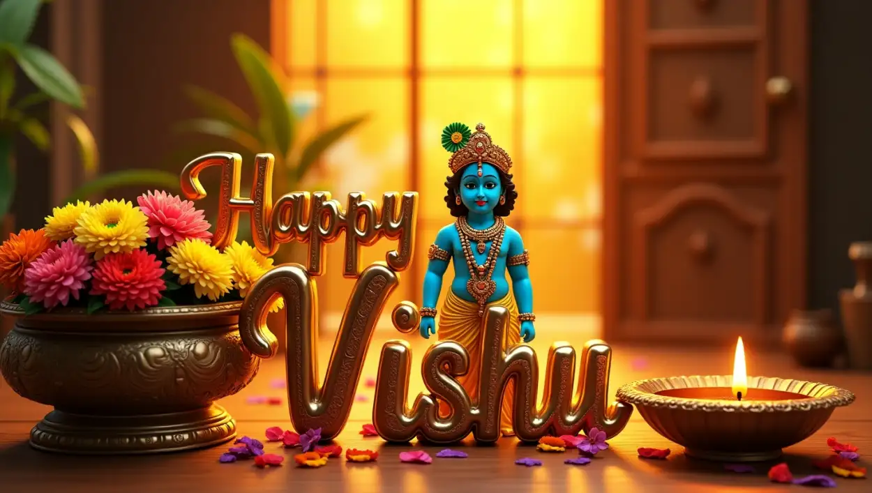 happy vishu photo editing background
